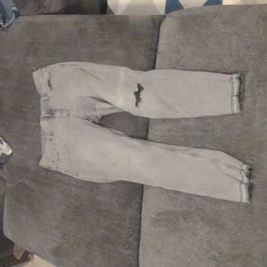 Grey size 10 rockstar super skinny jeans ripped black old navy